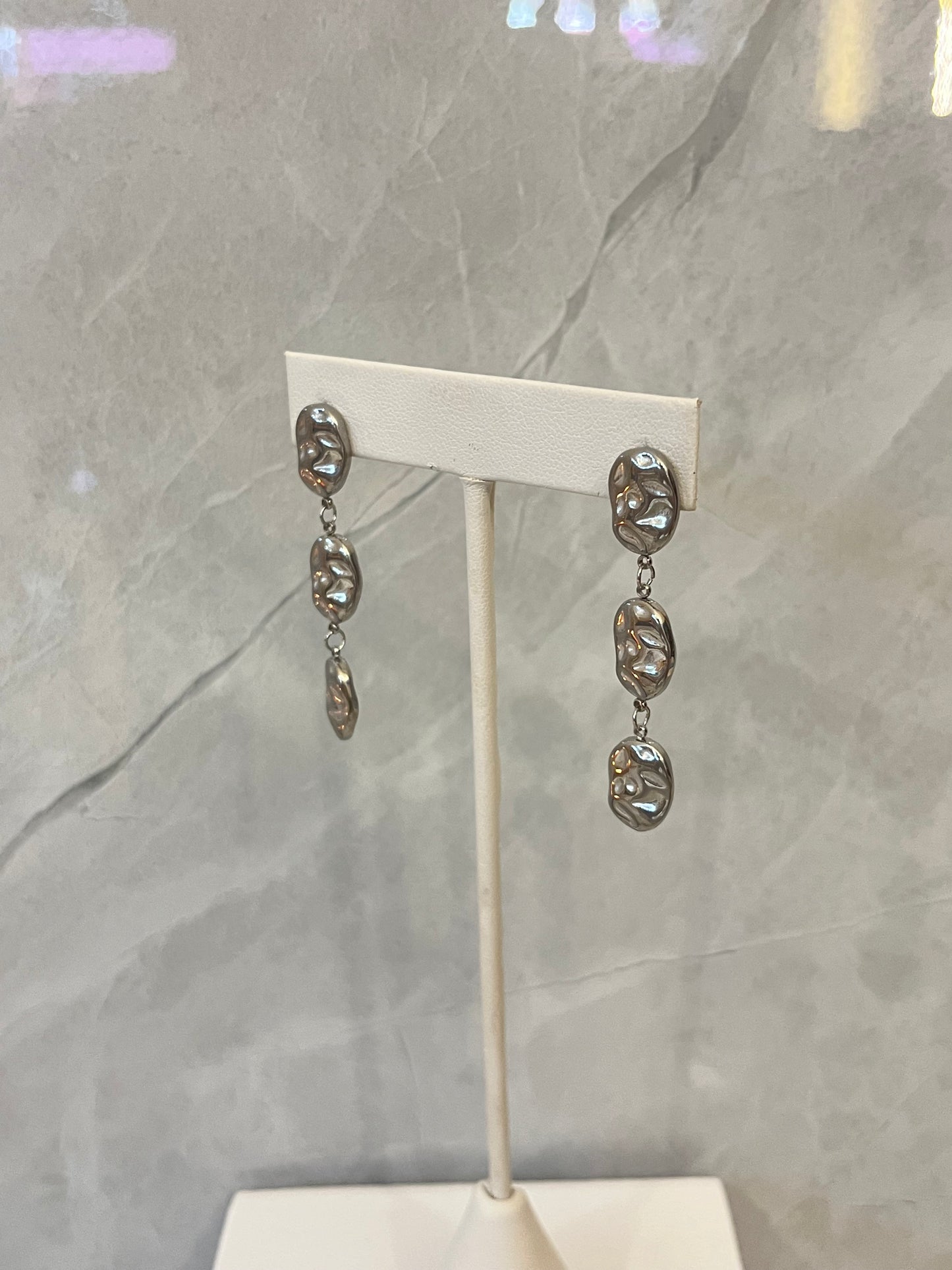 Aretes Triple Trish Plata