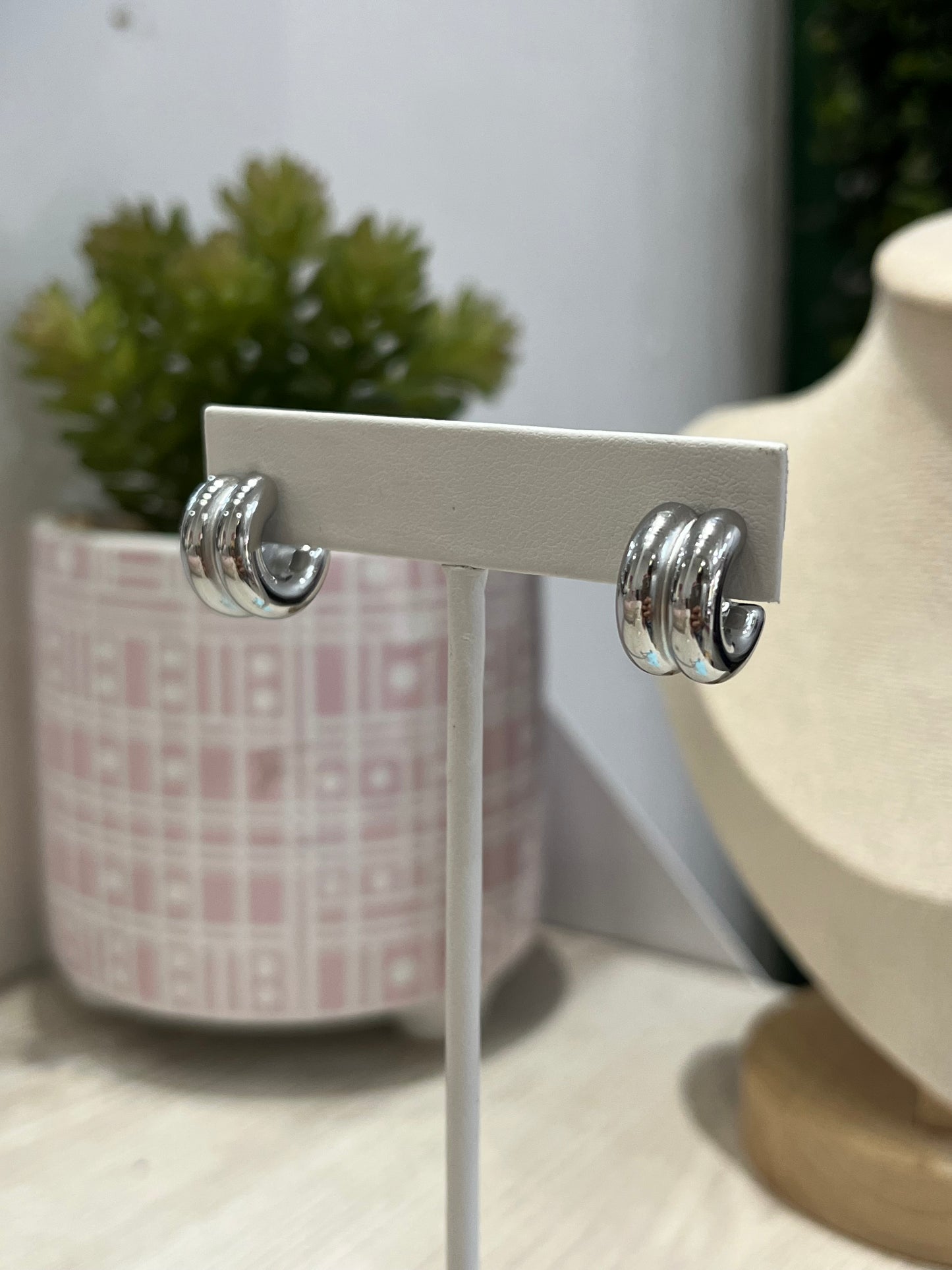 Aretes Doble Mini Plata