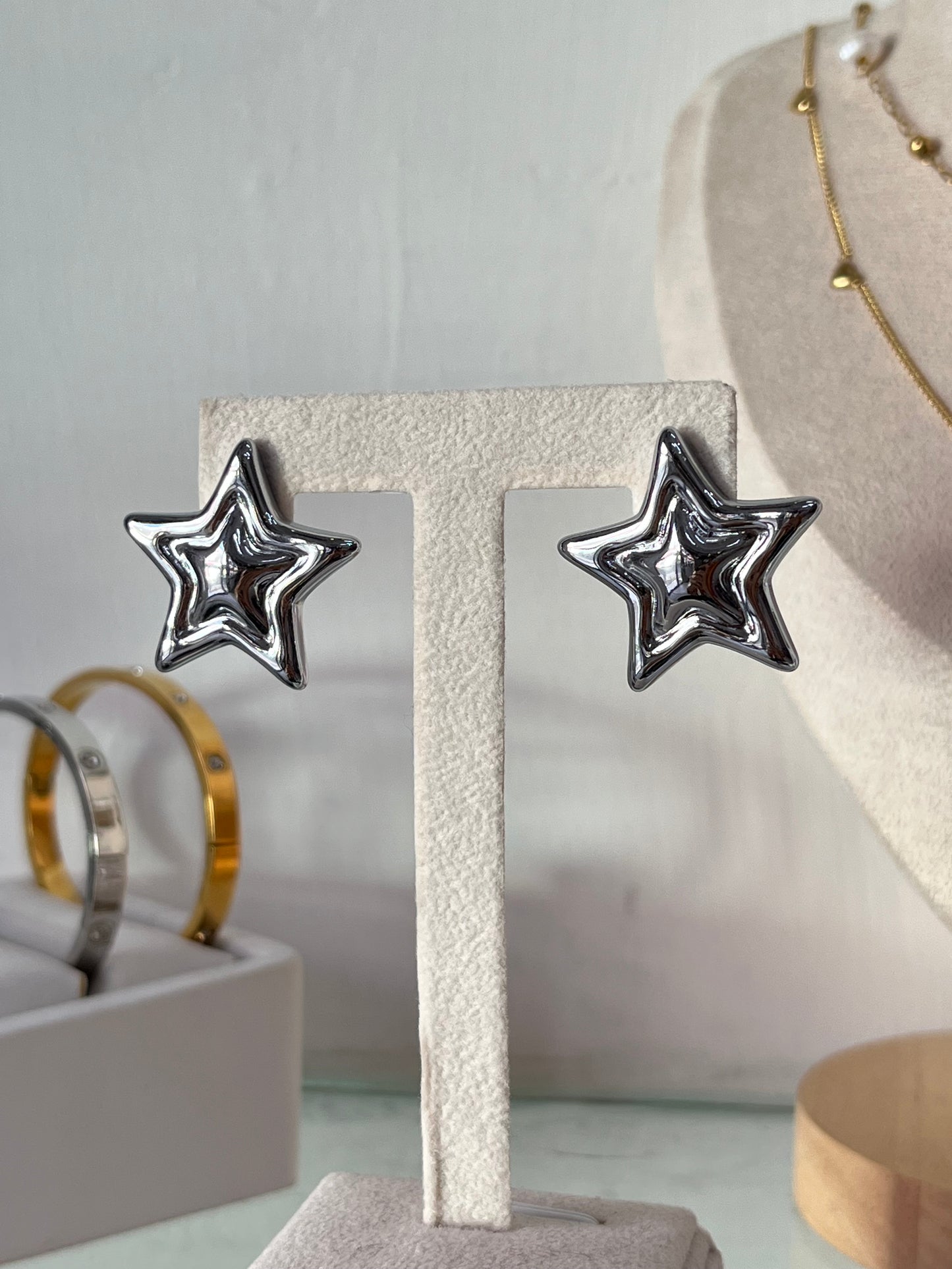 Aretes Maxi Estrella Plata