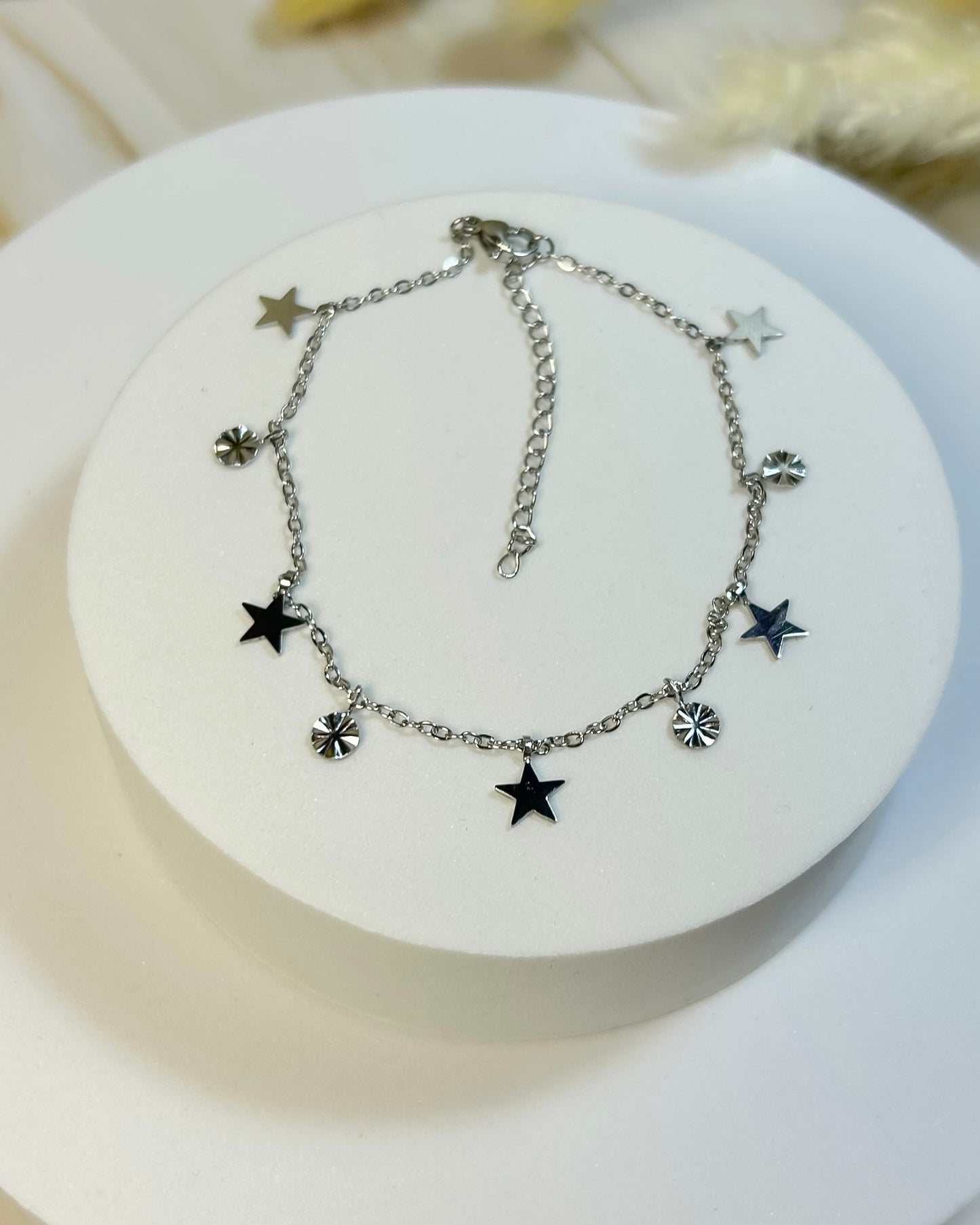 Tobillera Coin Star Silver