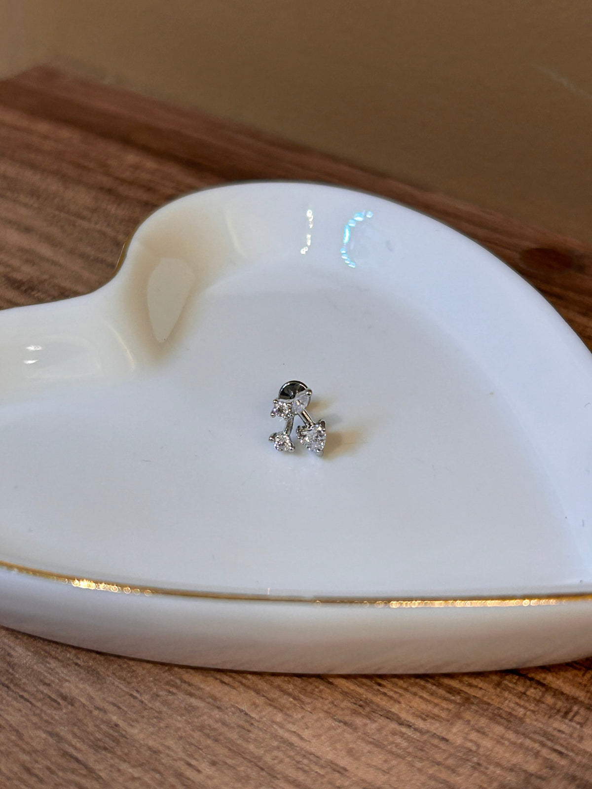 piercing cereza plata