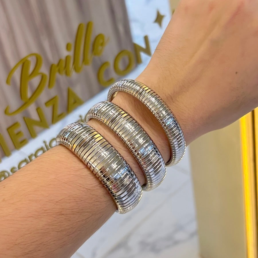 Pulsera snake med plata