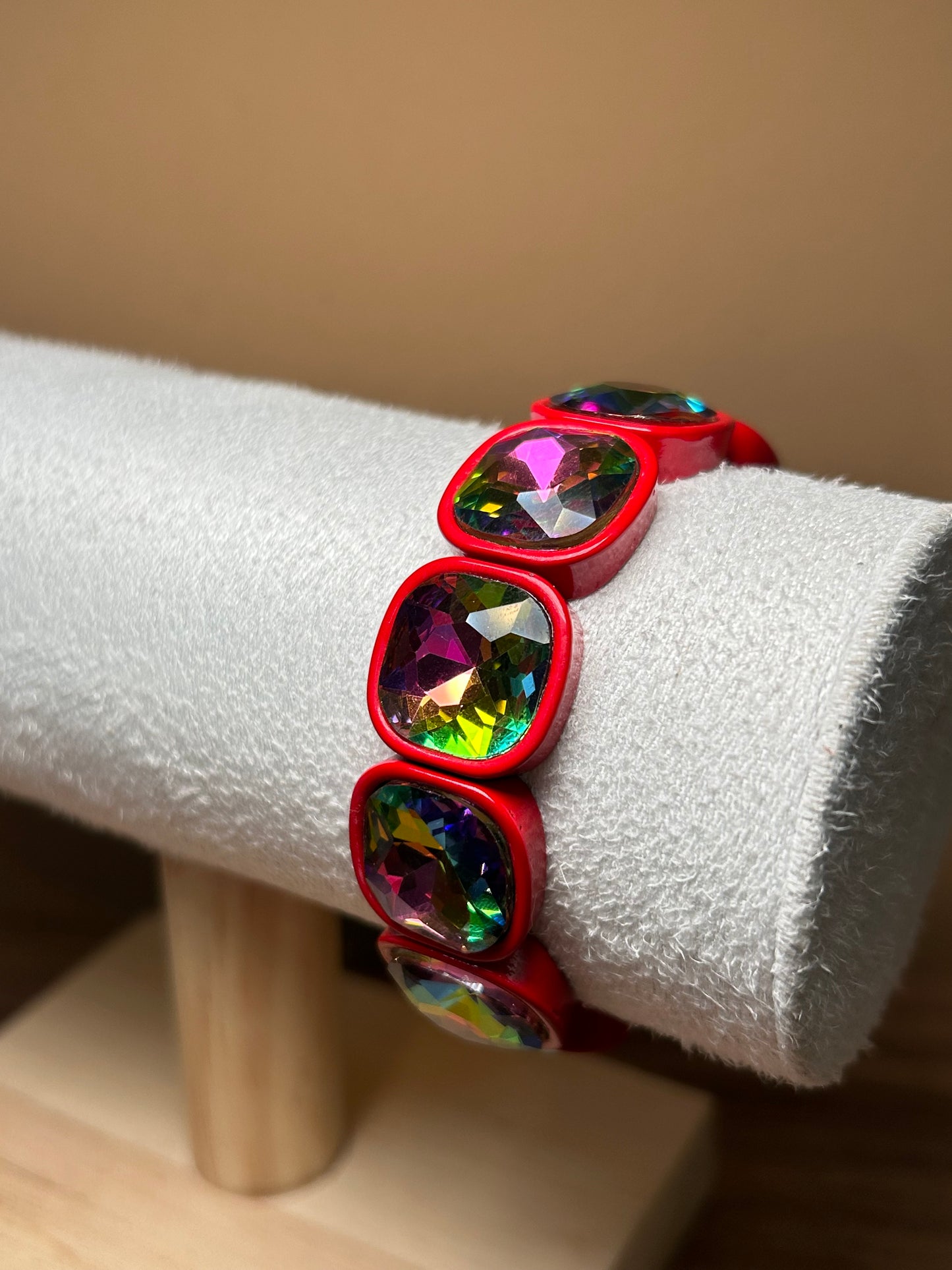 Pulsera gema arcoíris