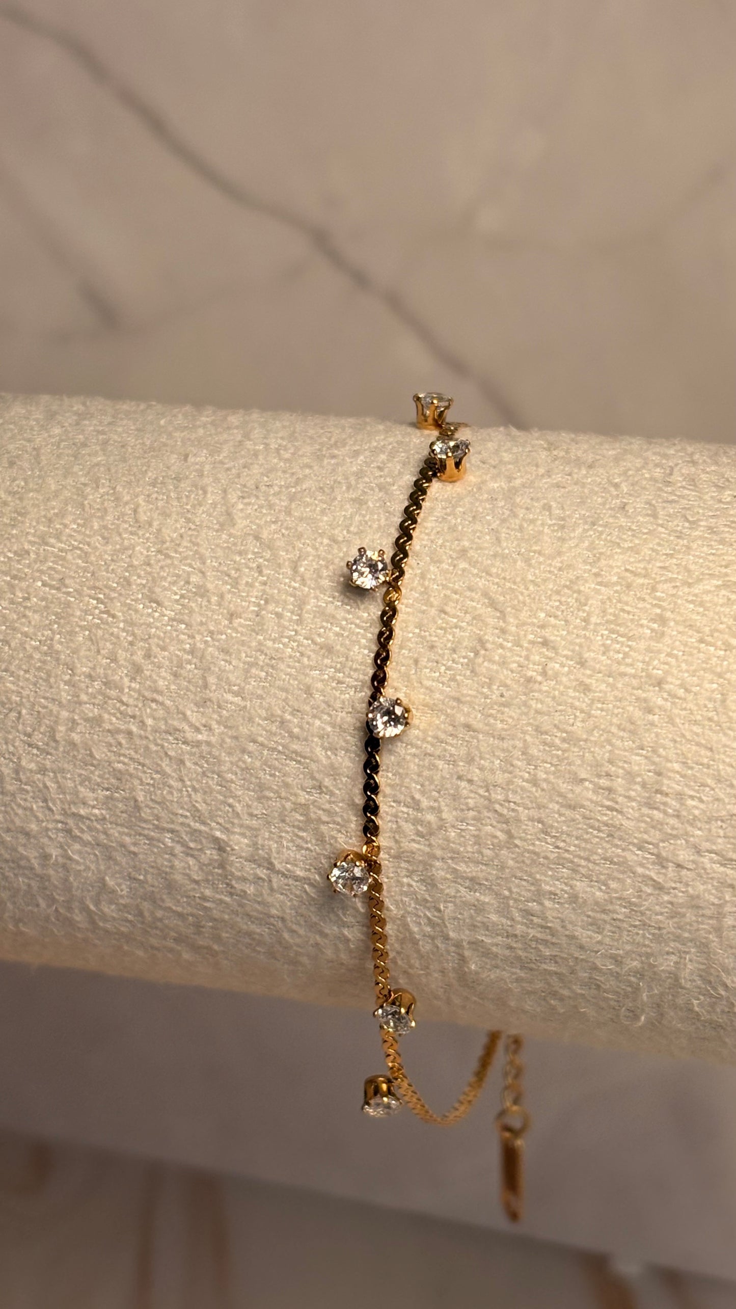 pulsera lisa con brillito