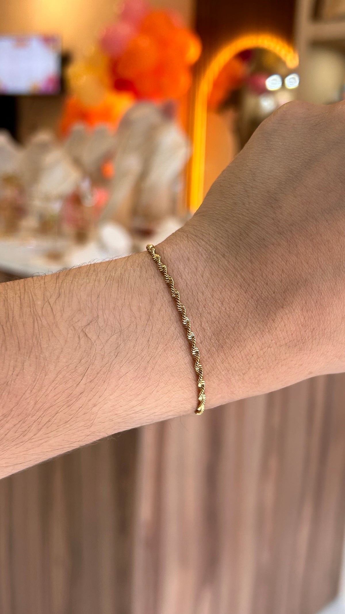 pulsera entorchada mini dorado