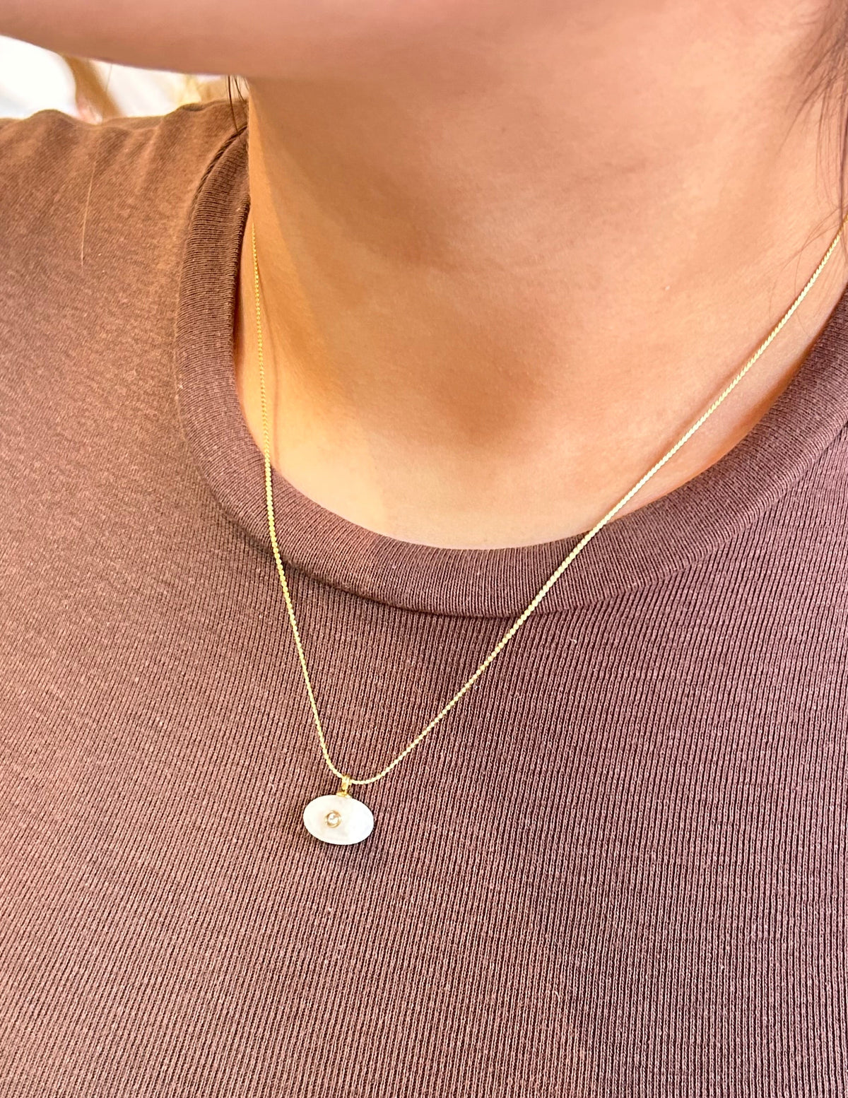 Collar piedra mini blanco blim