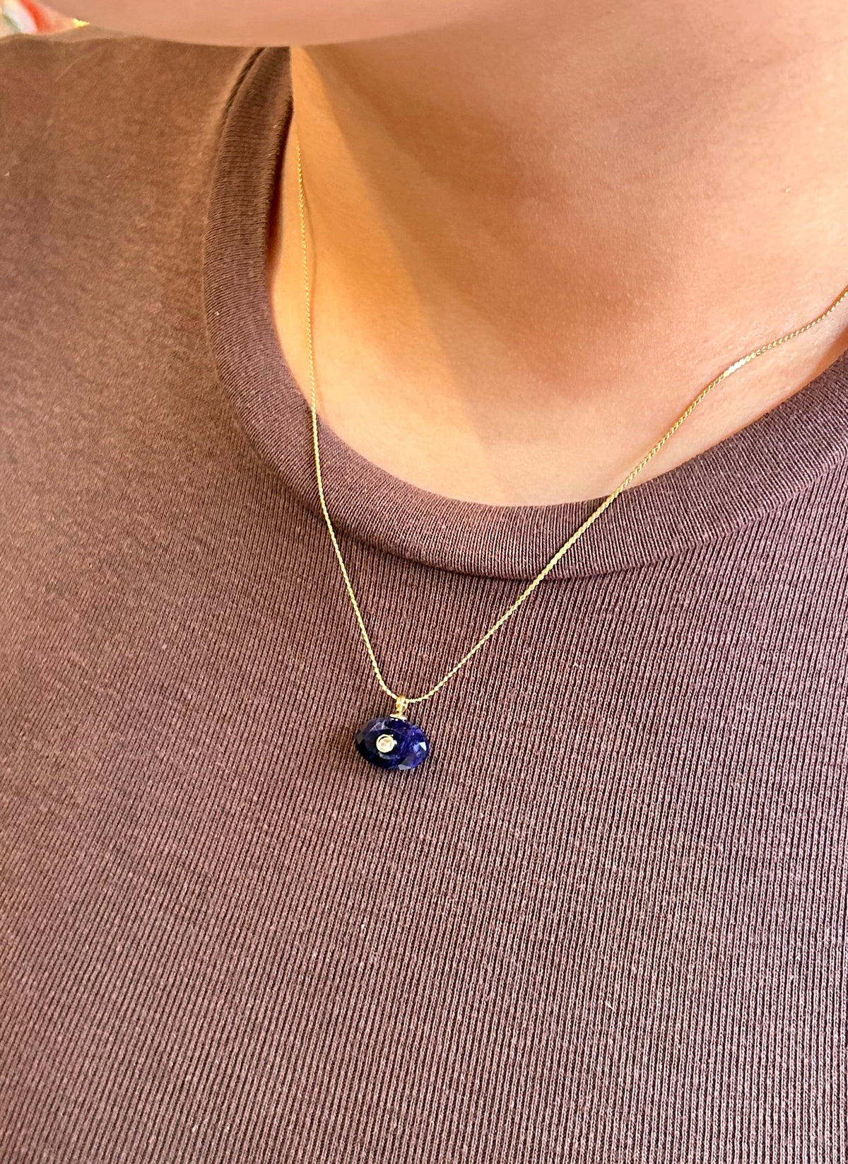 Collar piedra mini azul rey blim