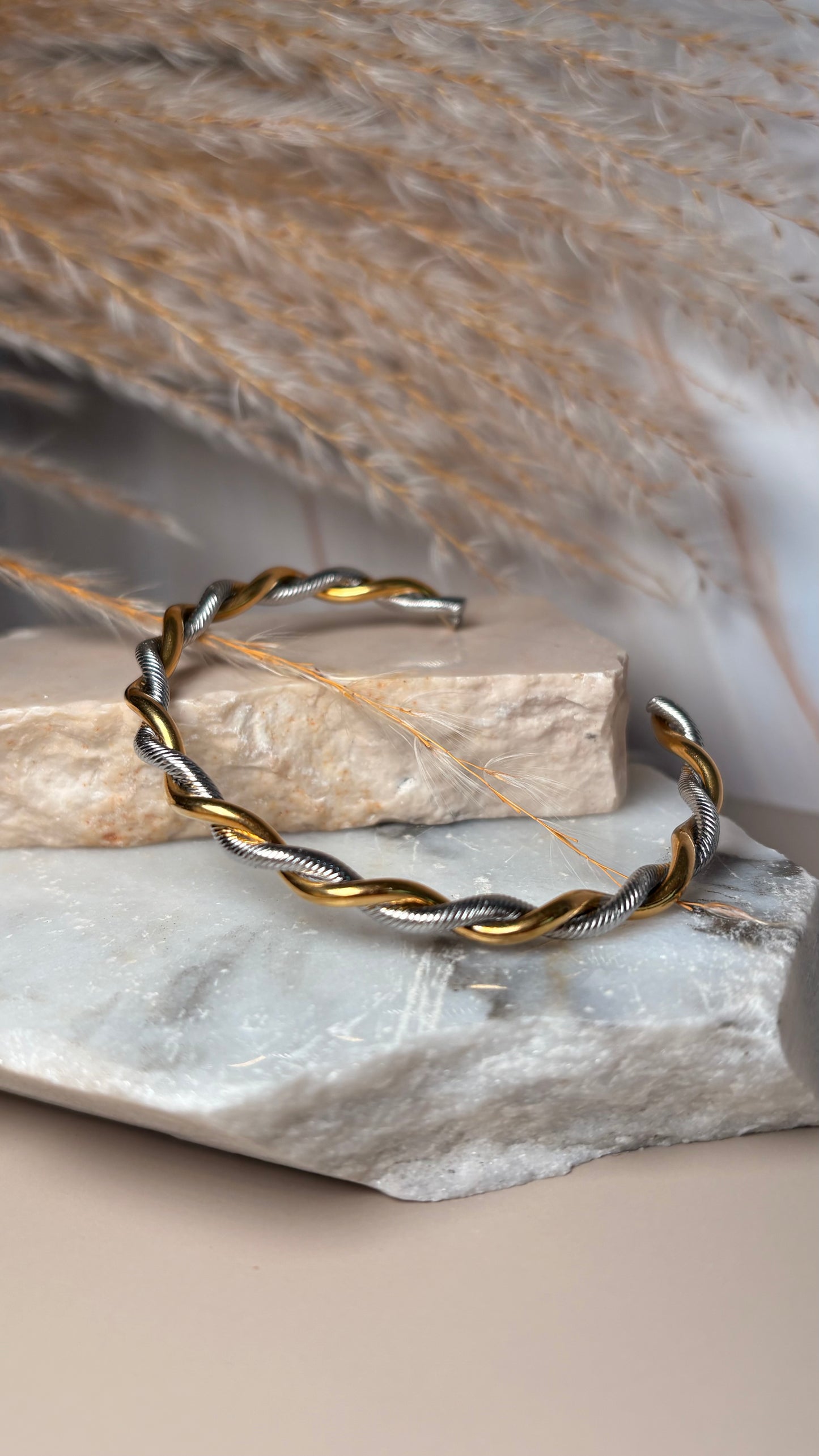 brazalete entorchado bicolor