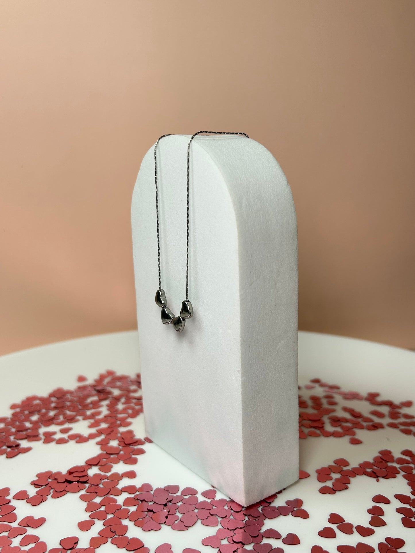 Collar quadruple corazón