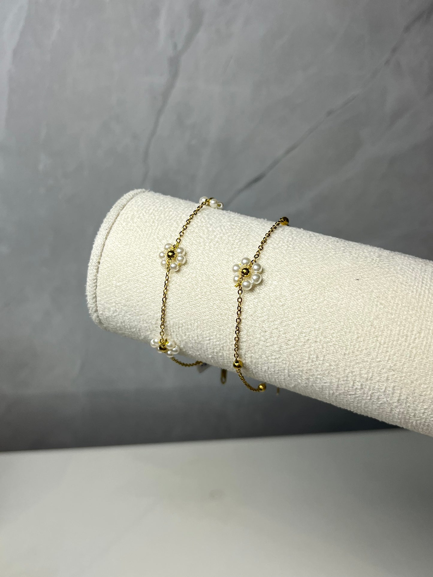 Pulsera Flor Blanca