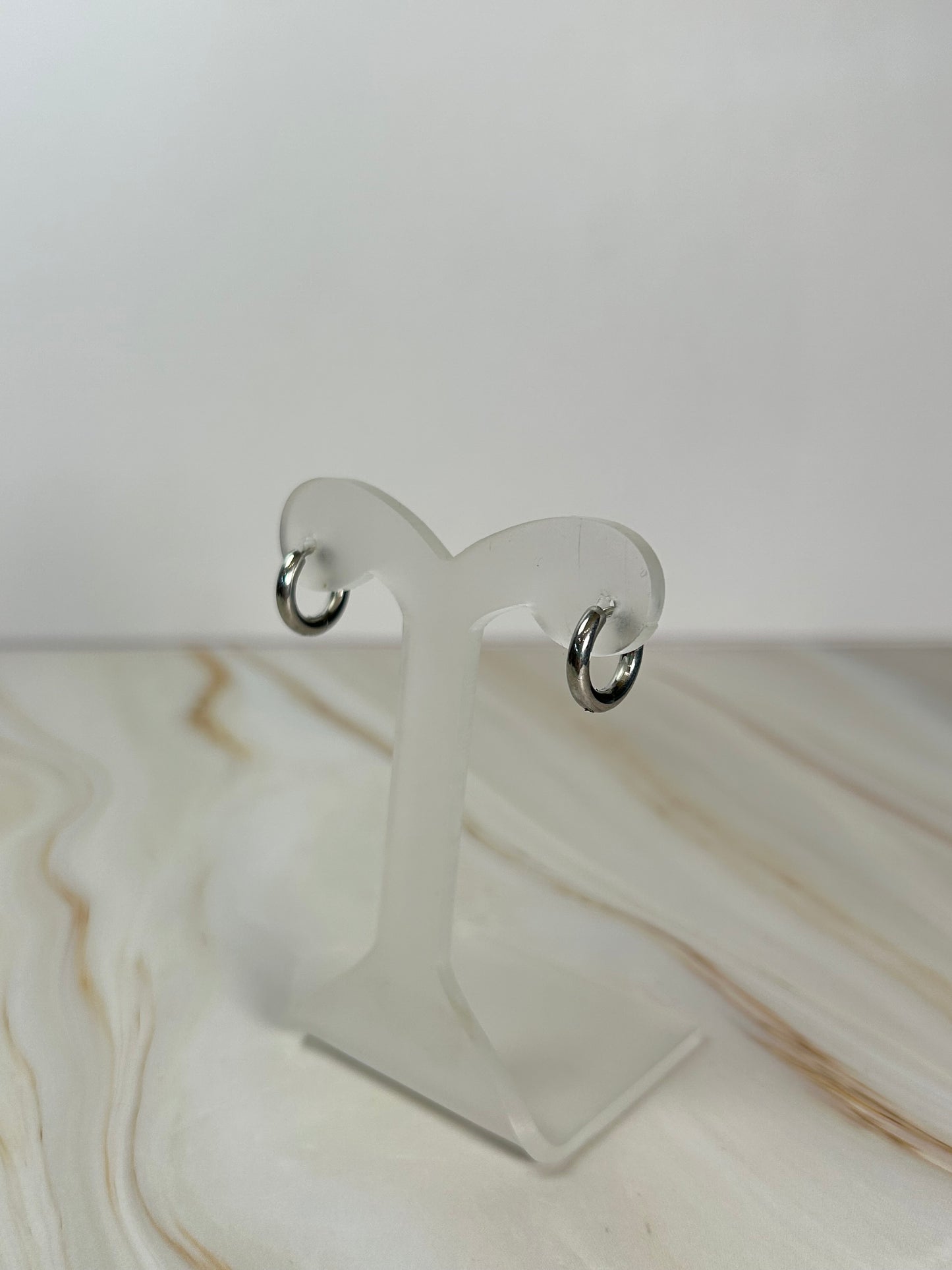 Argollas basic circular plata