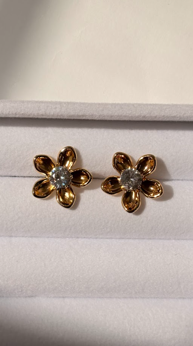 Aretes Flor Diamond