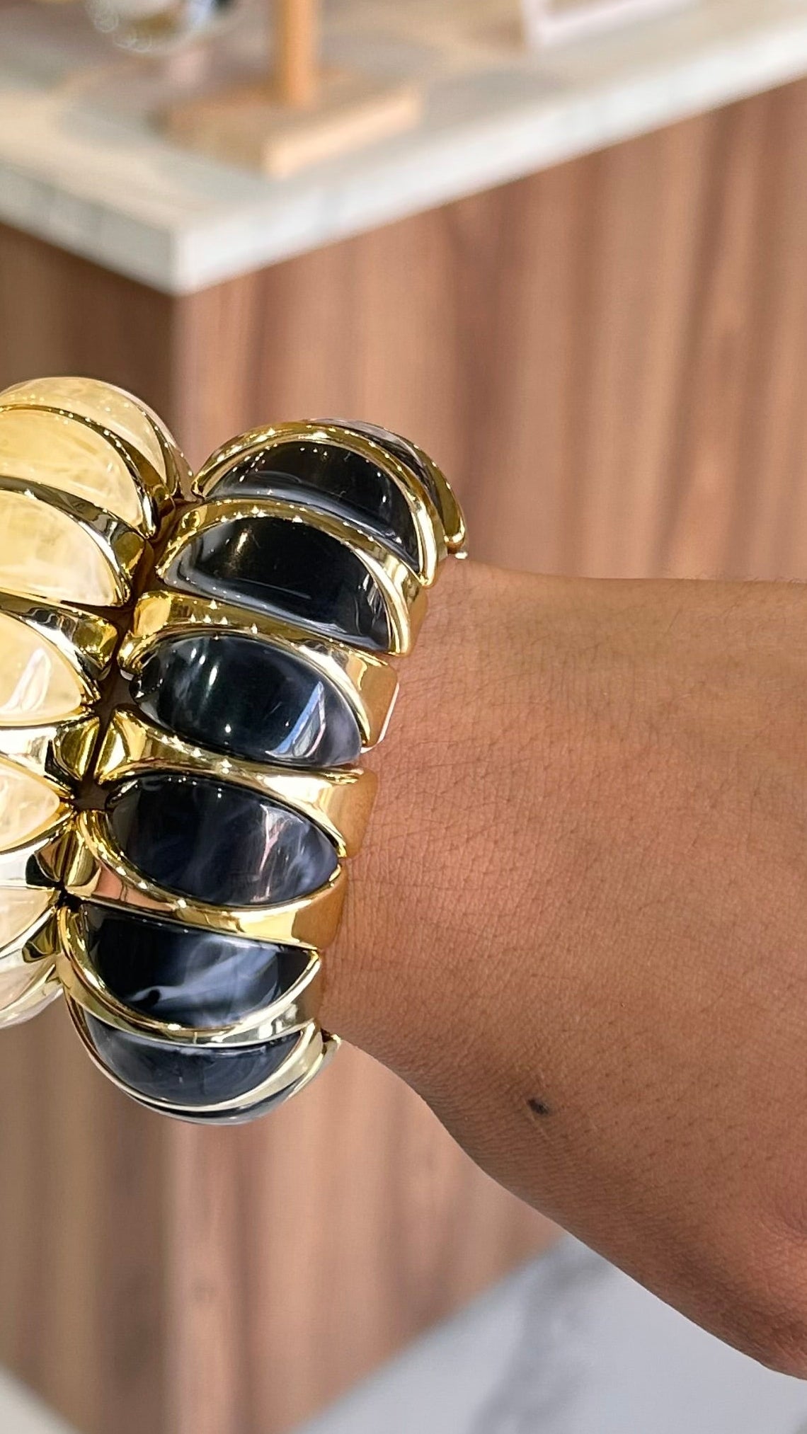 pulsera concha negro