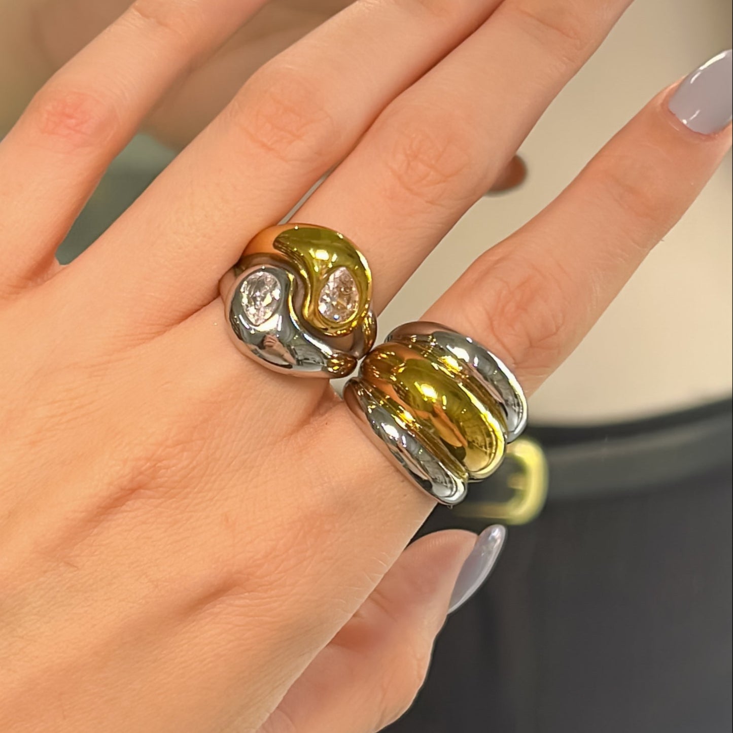 Anillo YinYang Bicolor