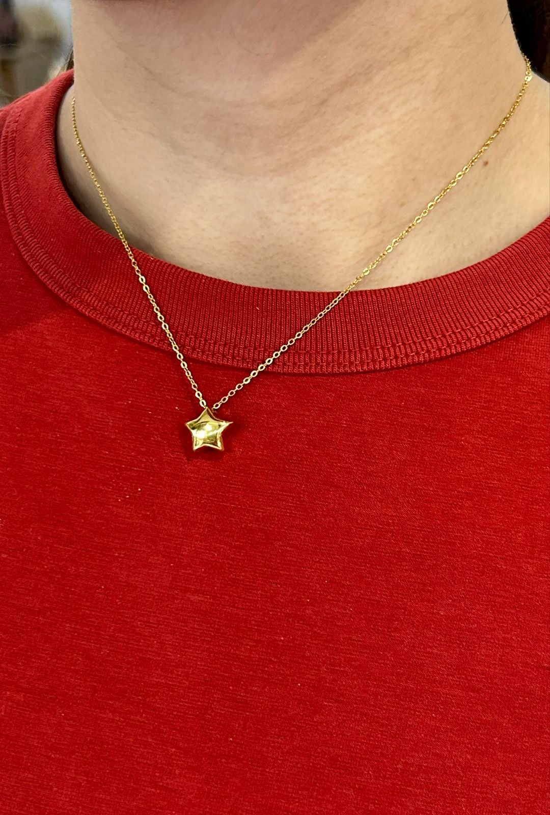 Collar Estrella globo mini