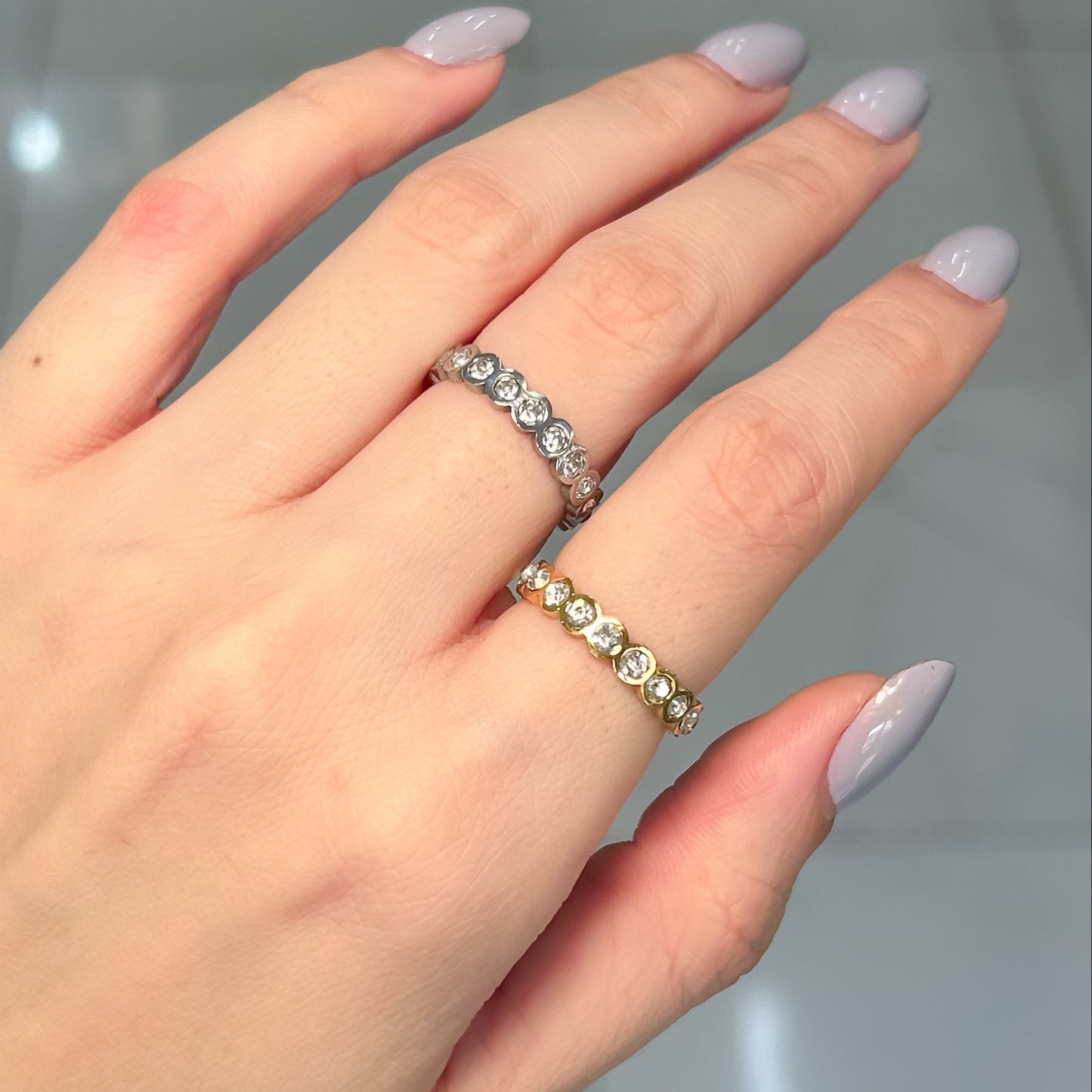 Anillo diamond plata