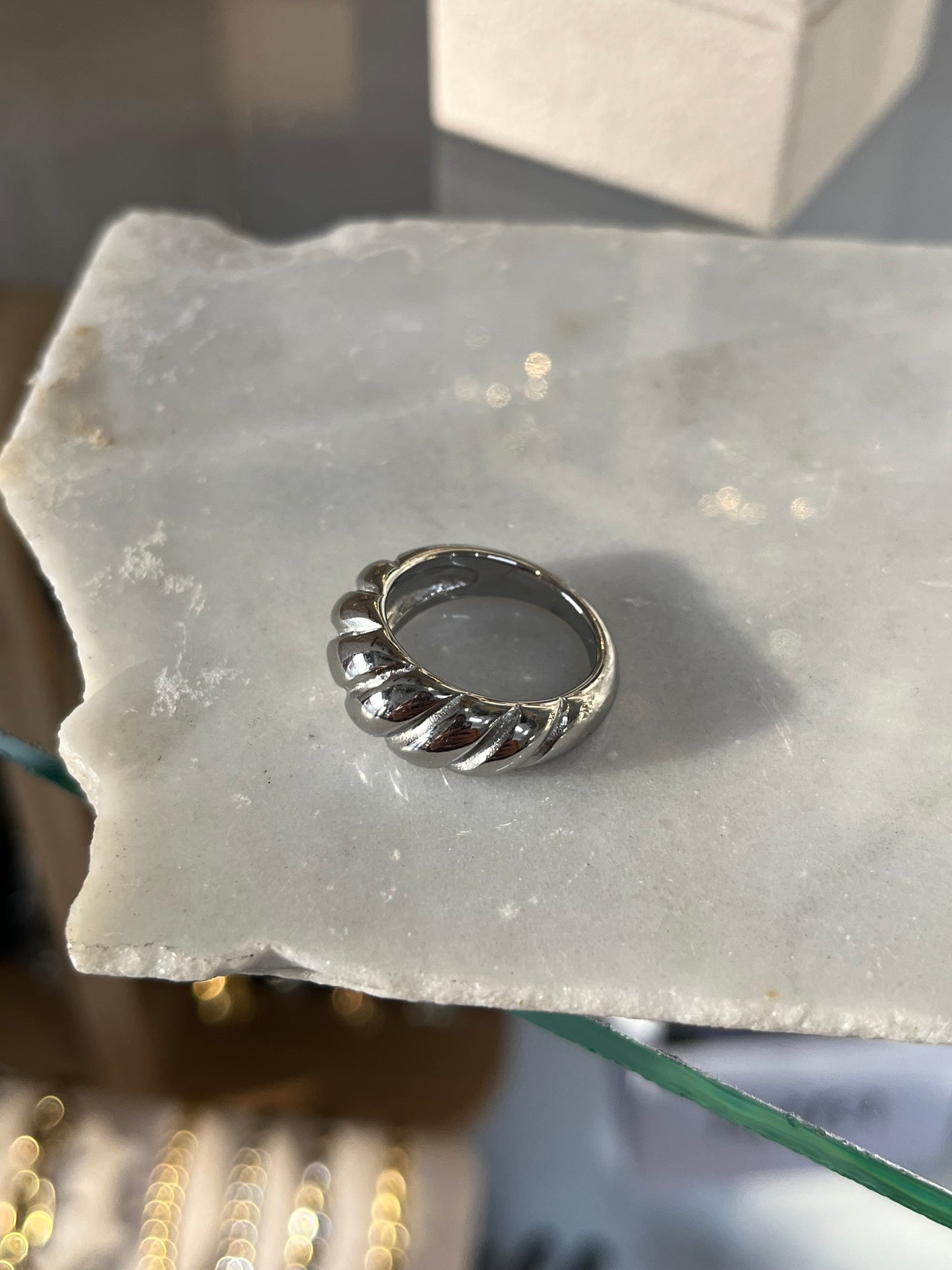 Anillo Croissant Plata