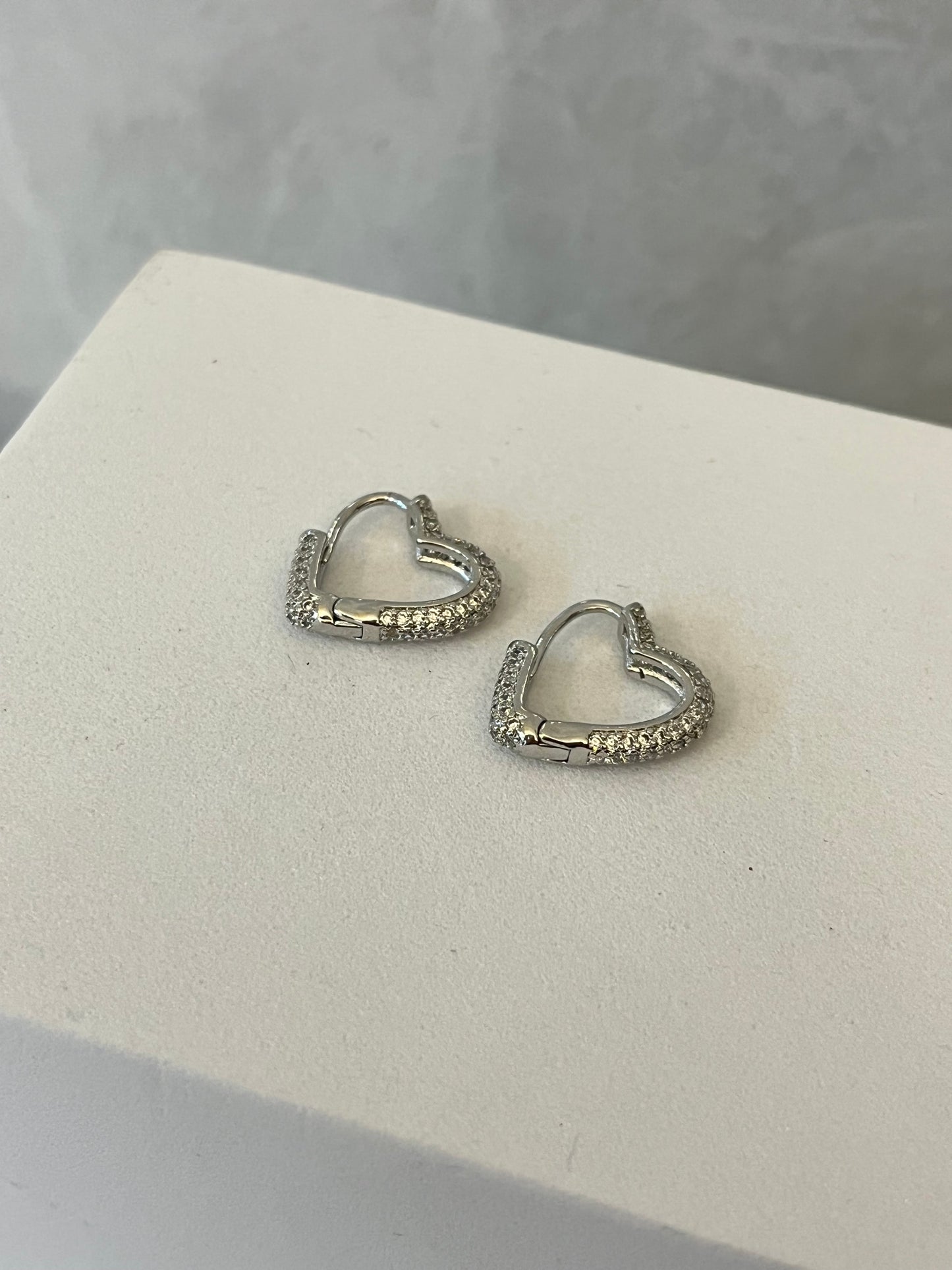Aretes Hearts Silver