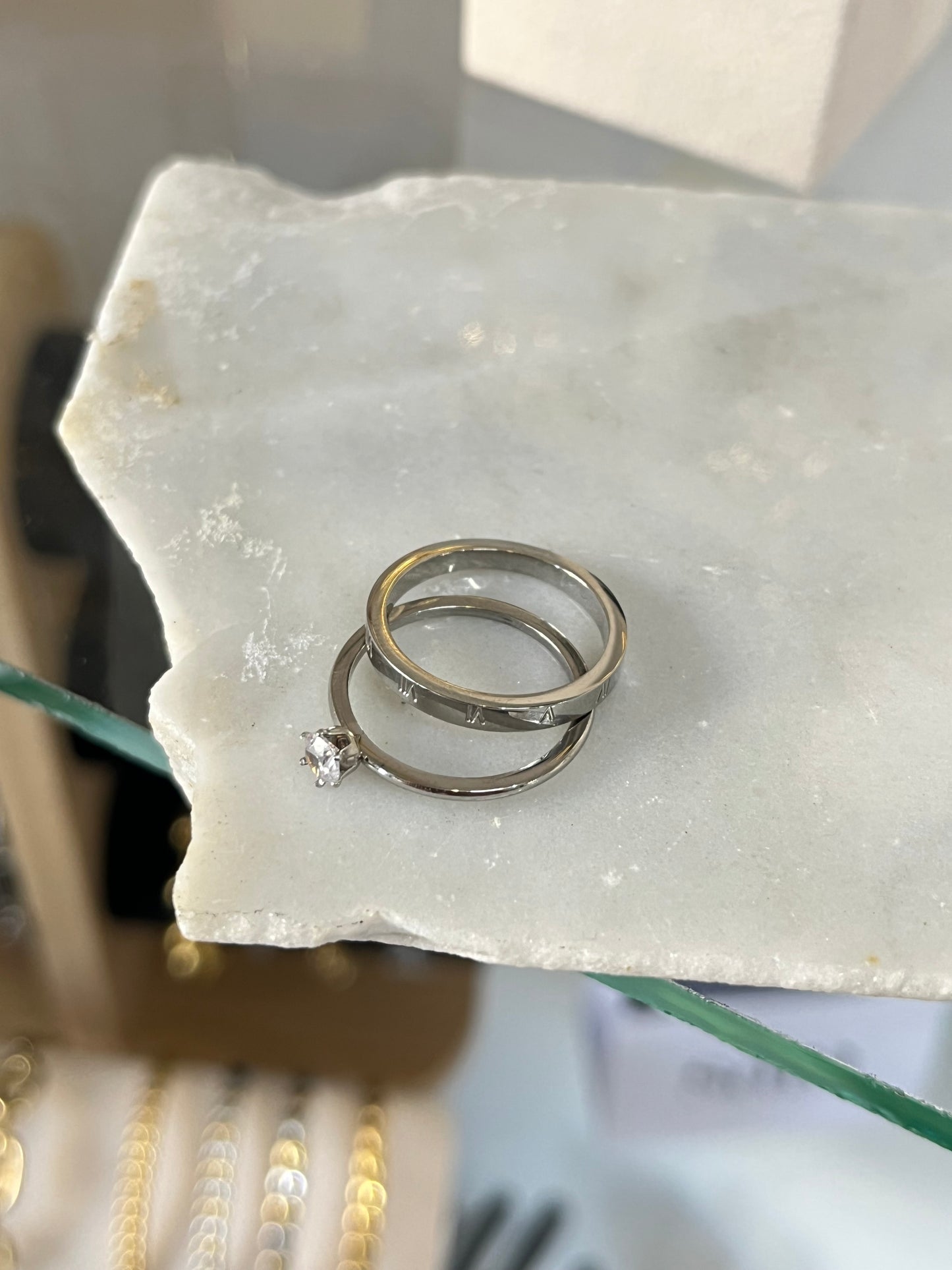 Anillo Double Roma Plata