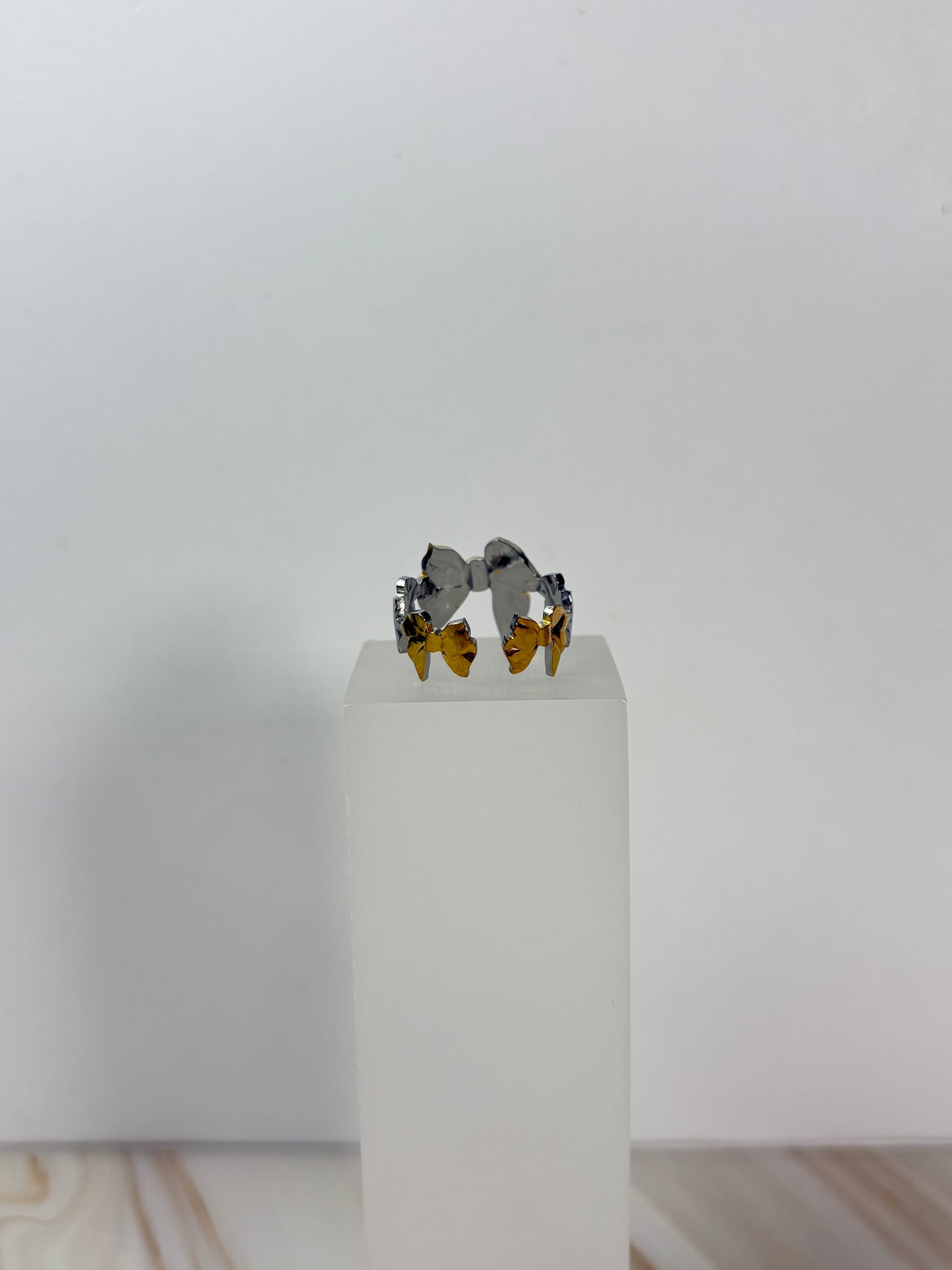 Anillo moño bicolor