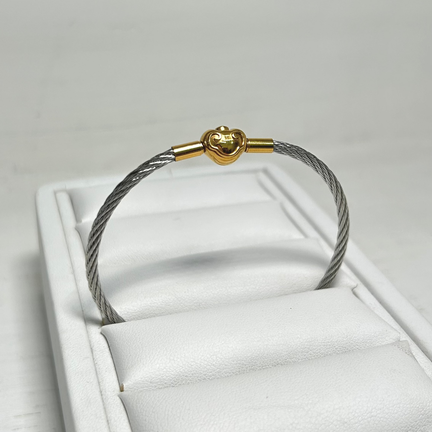 Brazalete clip heart bicolor