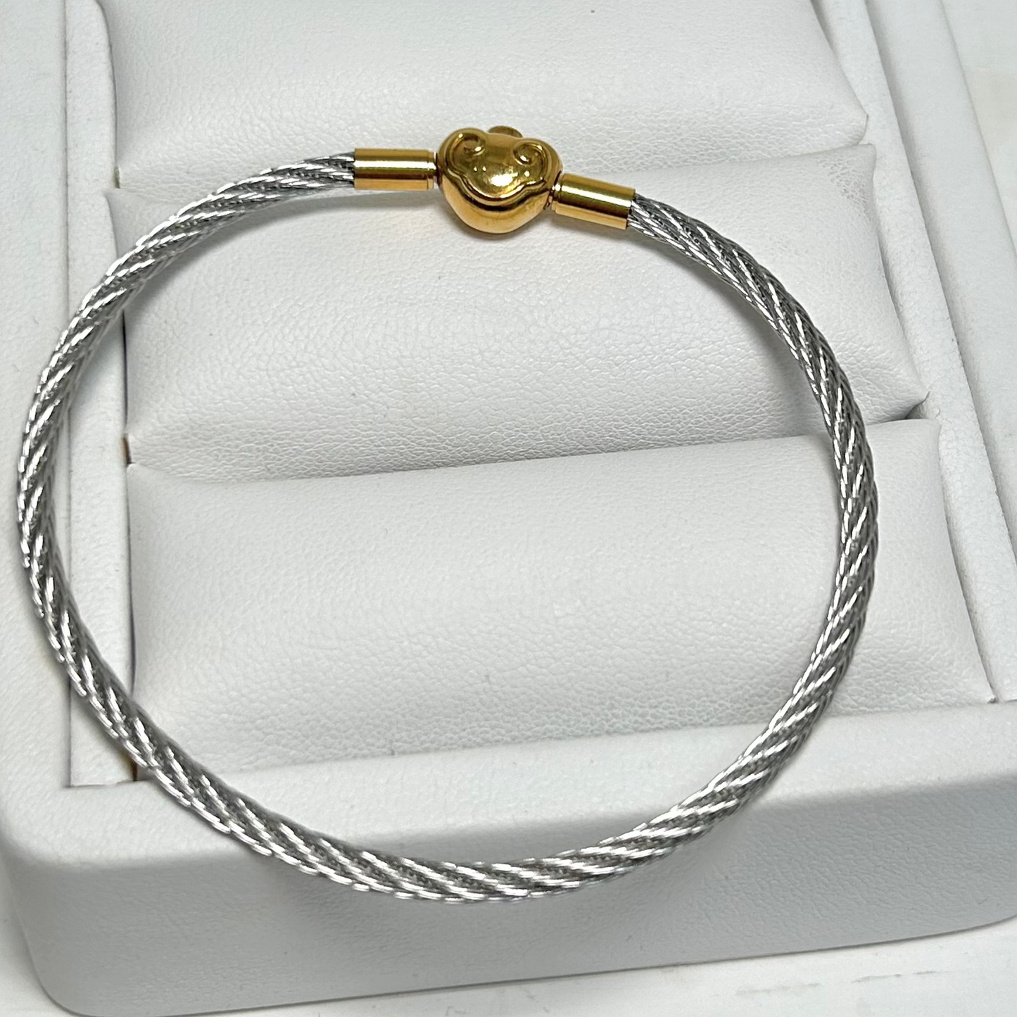 Brazalete clip heart bicolor