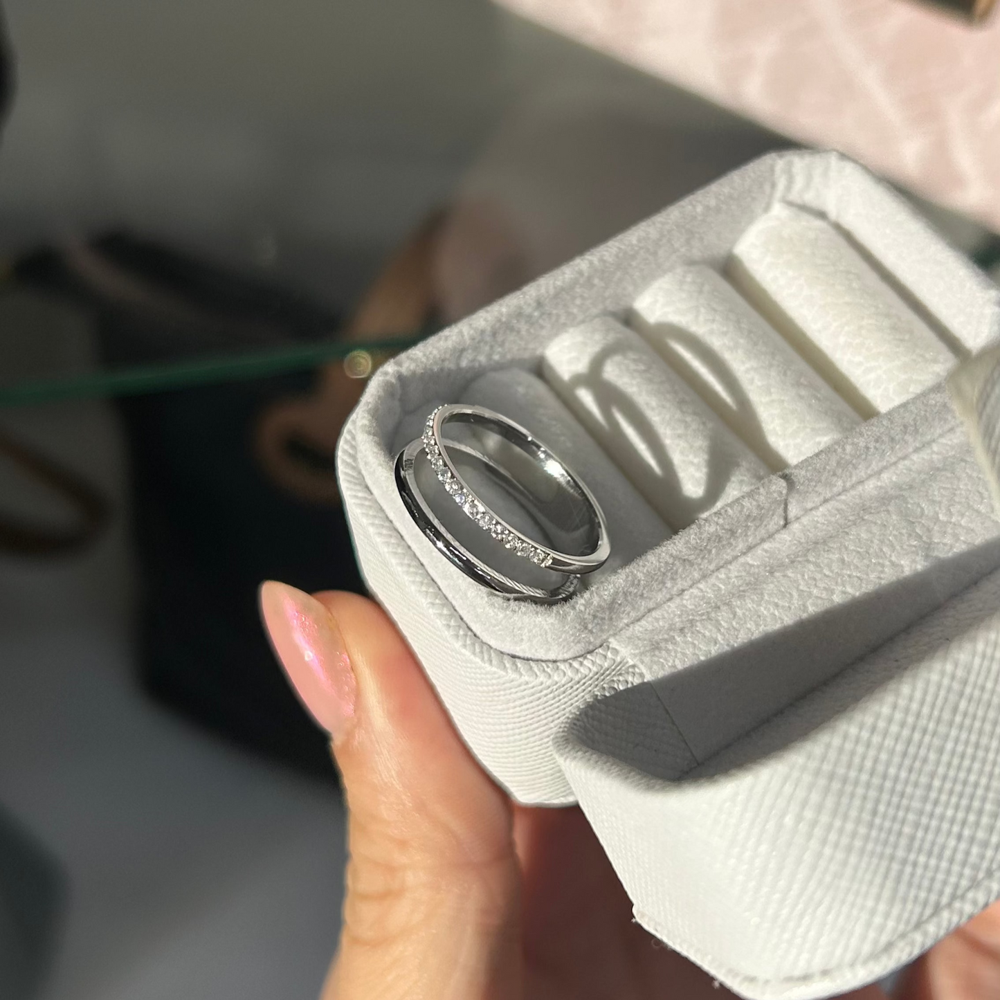 Anillo Double Shine Plata