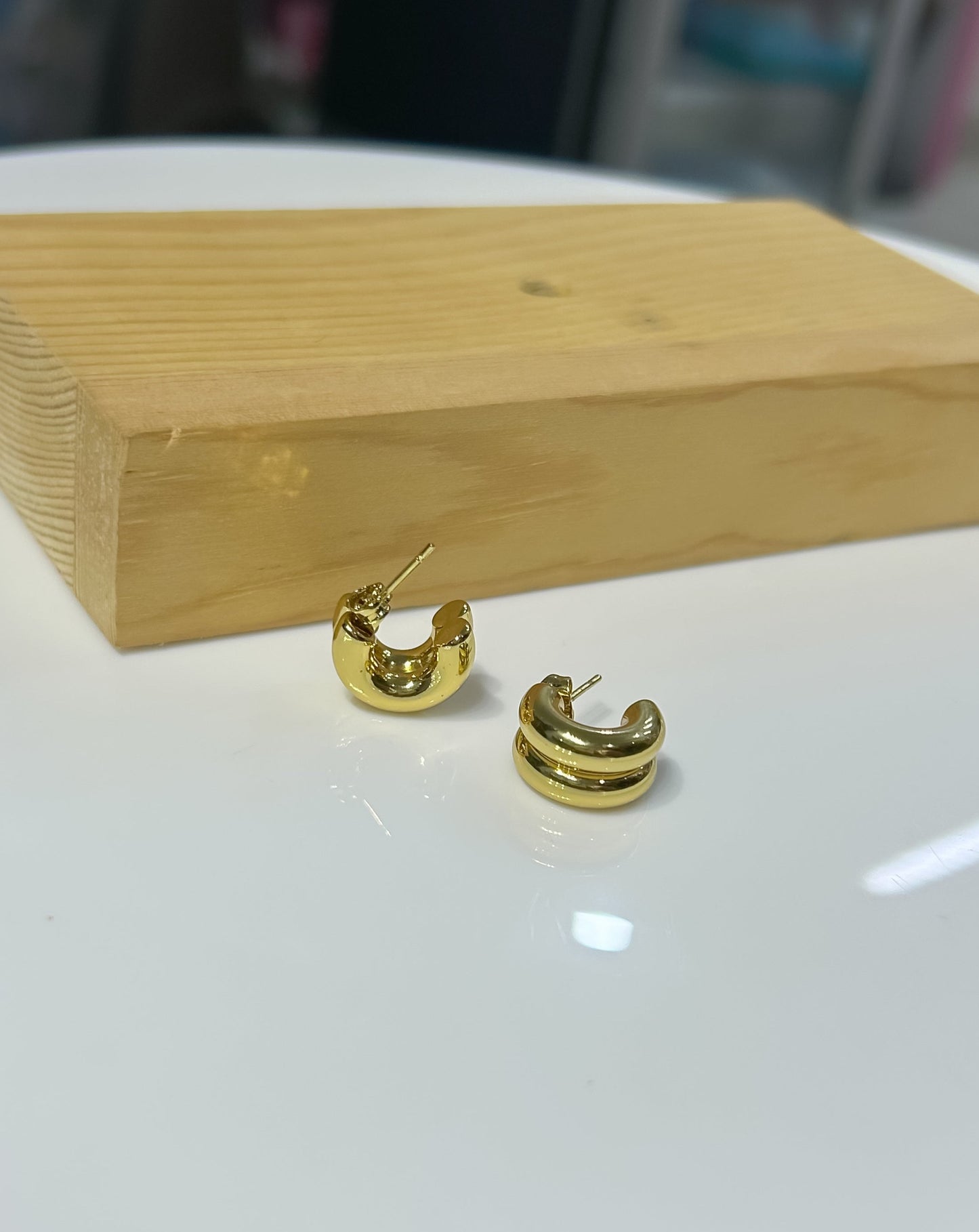 Aretes Doble Mini Gold
