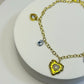 Tobillera White Heart