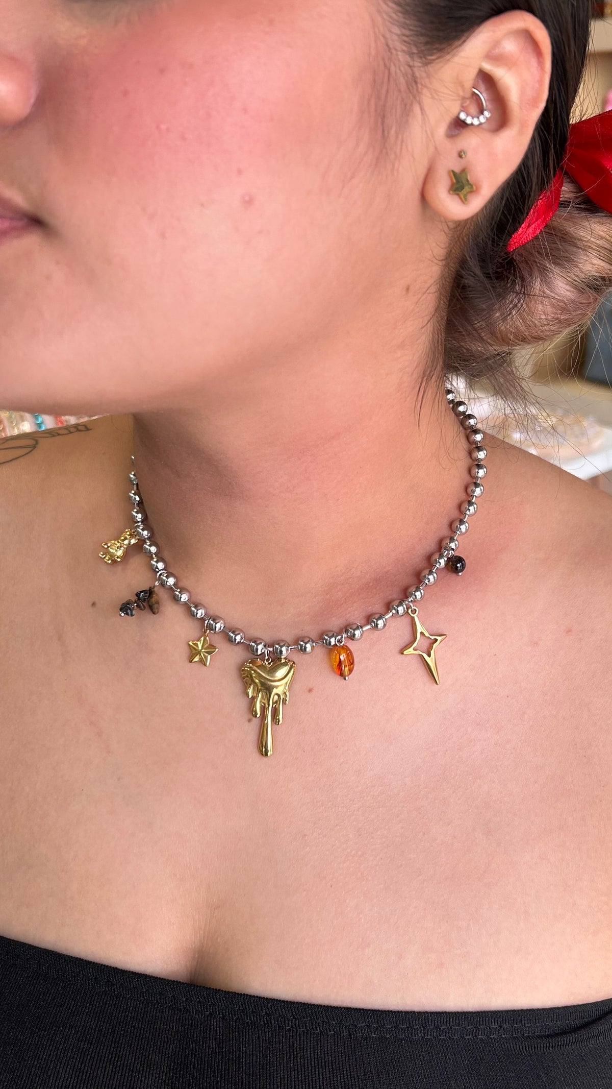 Collar Bali & Charms Bicolor