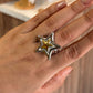 Anillo estrella chunky bicolor