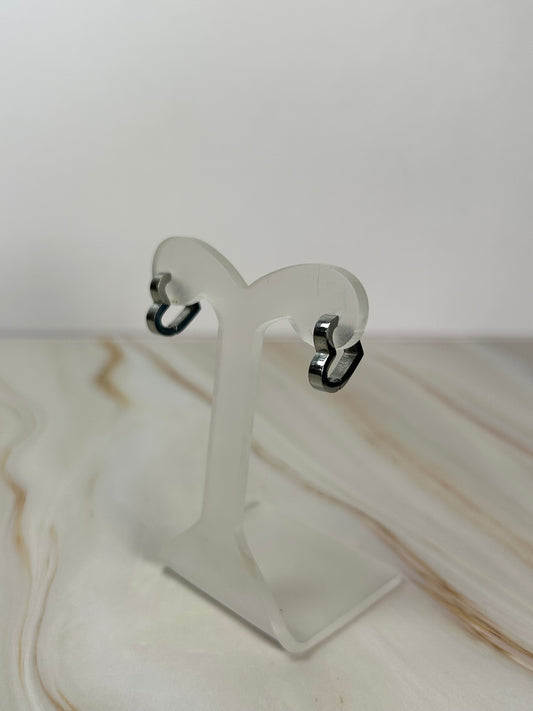 Argollas heart basic plata