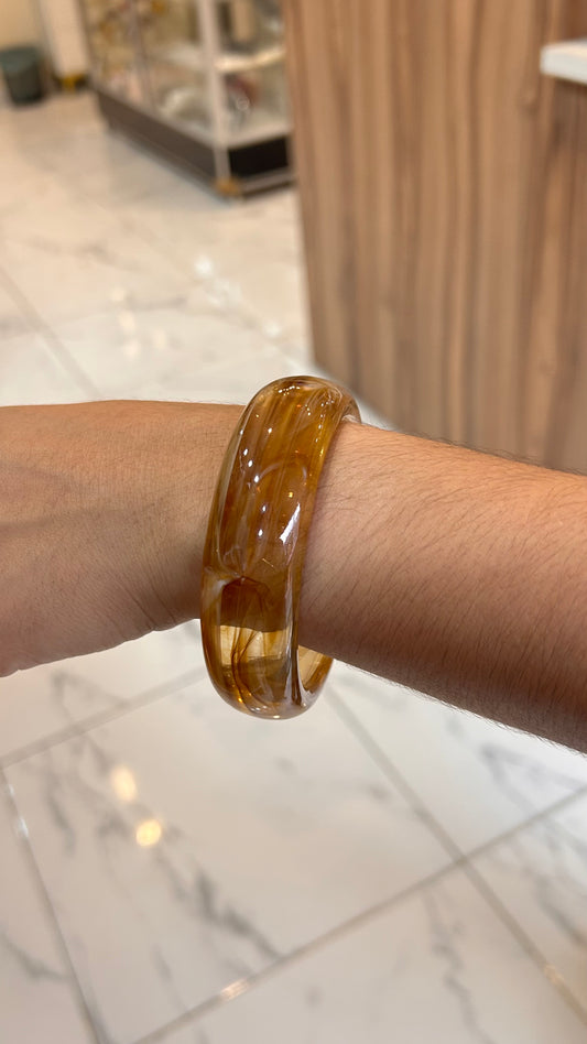 pulsera acrílica café