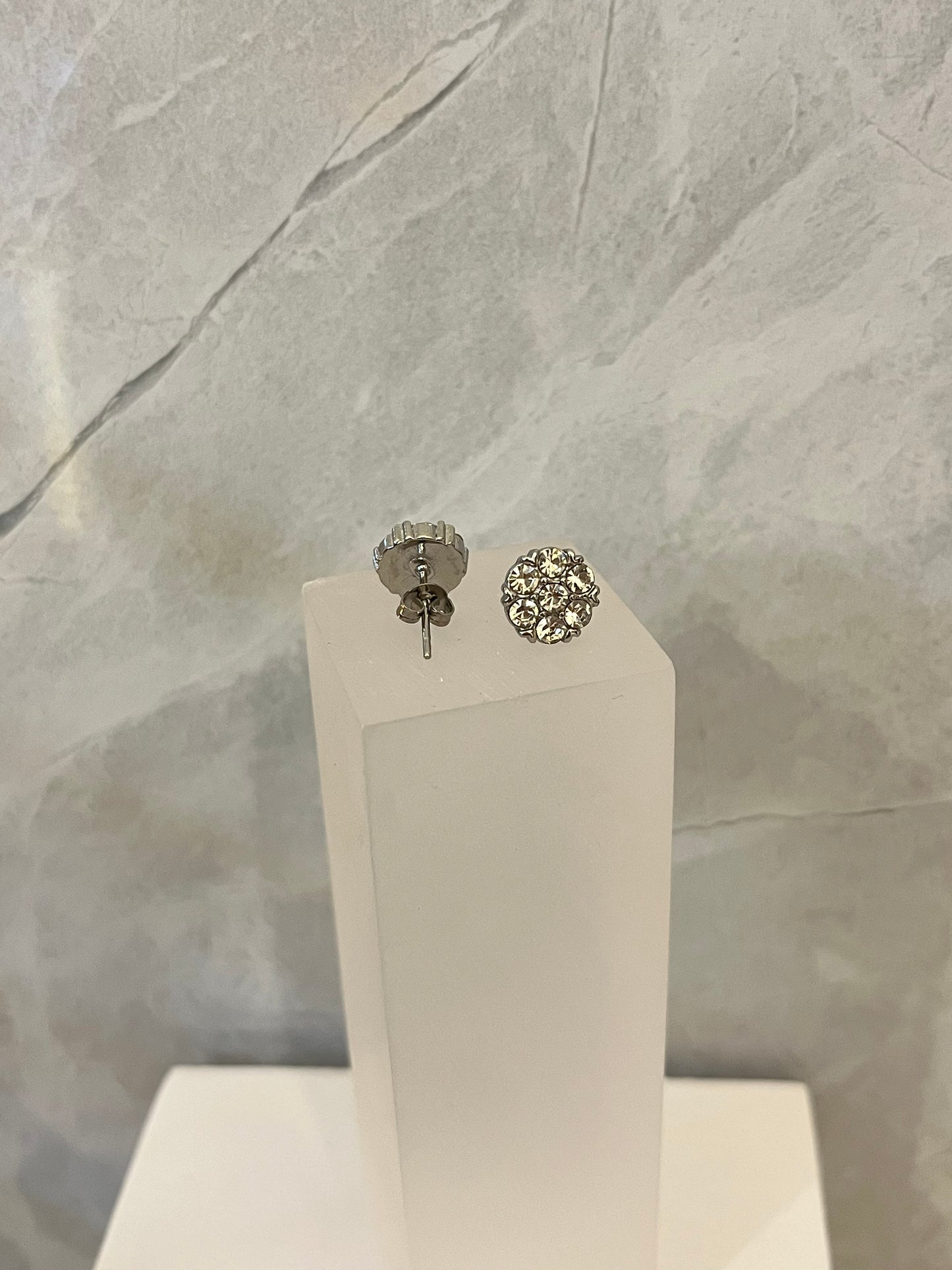 Aretes Mini Diamond Plata