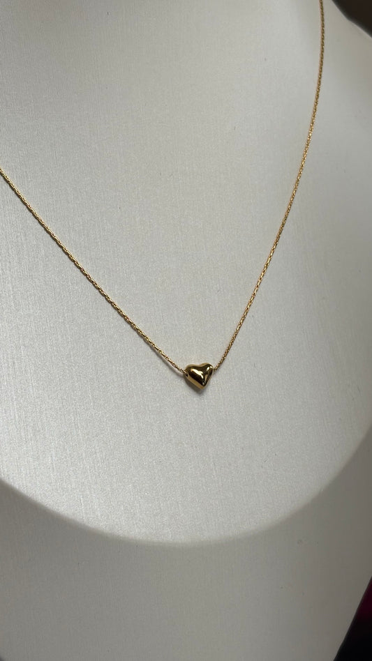 Collar mini corazon dorado
