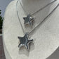 Collar Estrella Xl Globo Plata