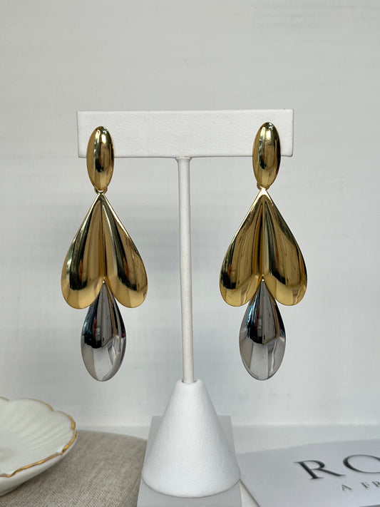 Aretes Dropping Bicolor