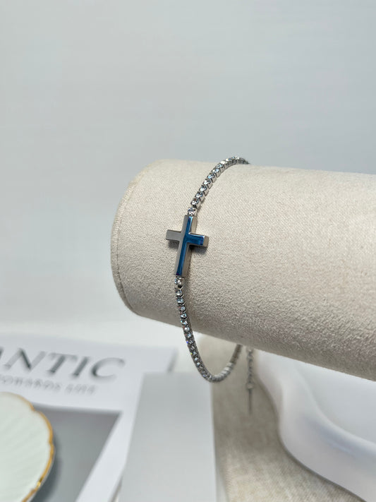 Pulsera Emily Cruz Plata