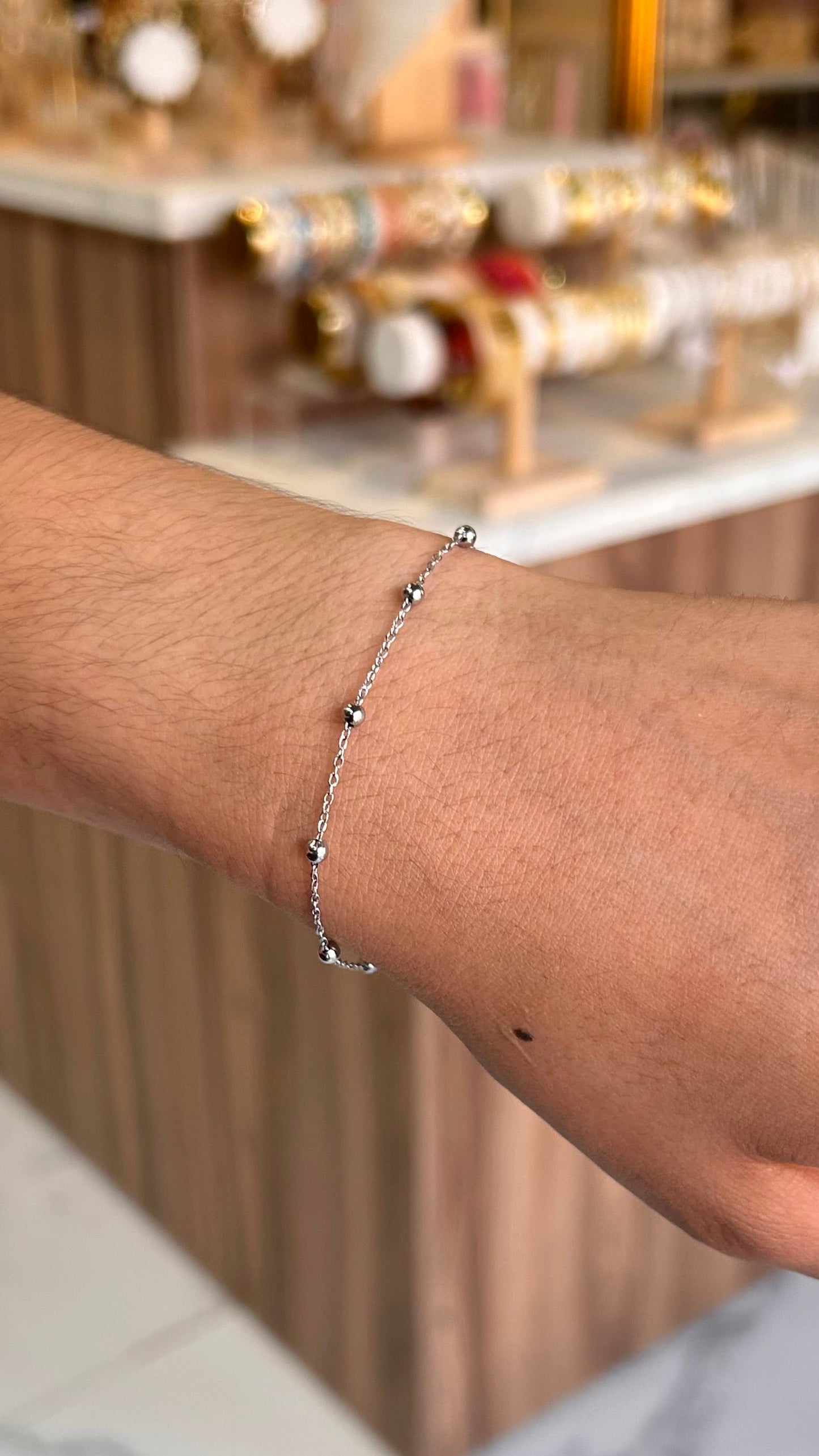 pulsera balines mini plata