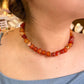 Collar piedra naranja