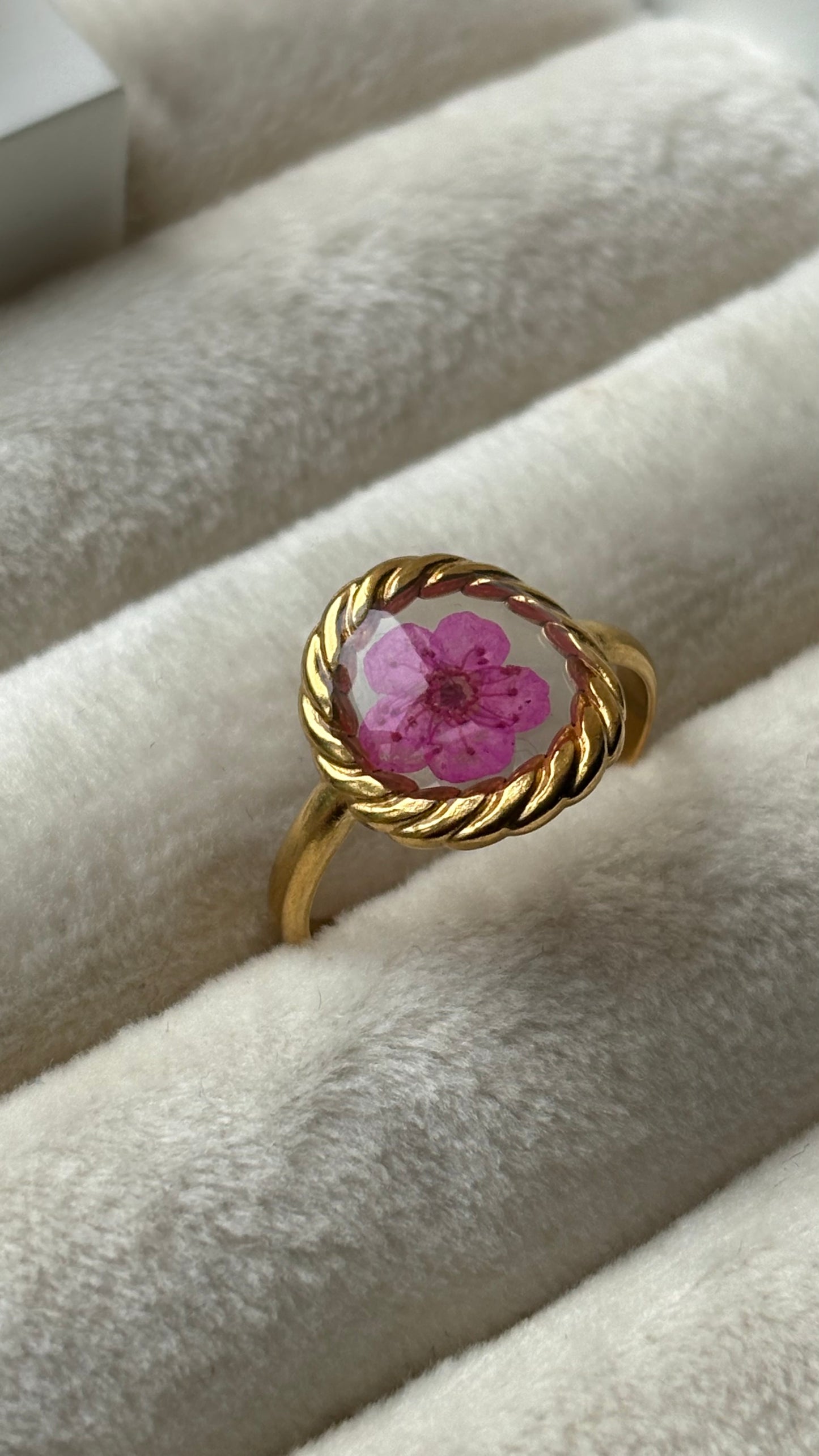 Anillo flor natural fiusha