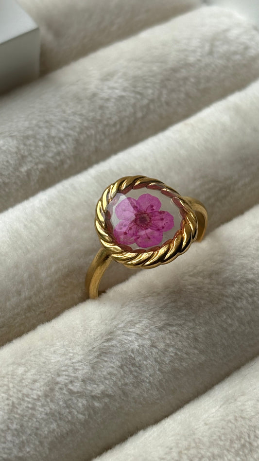 Anillo flor natural fiusha