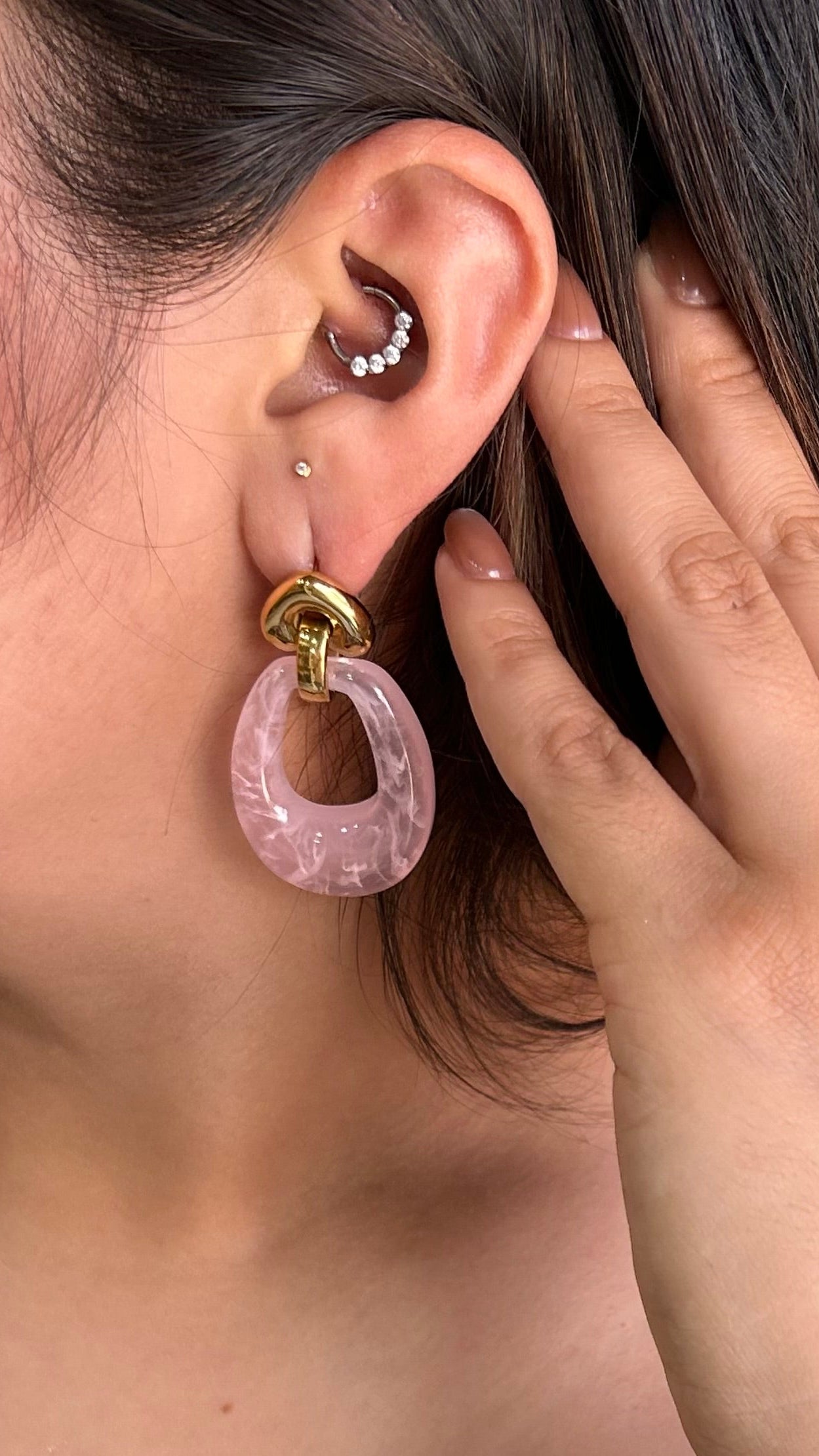 Aretes Acrilico Pink