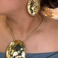 Collar & Aretes Maxi Stones dorado