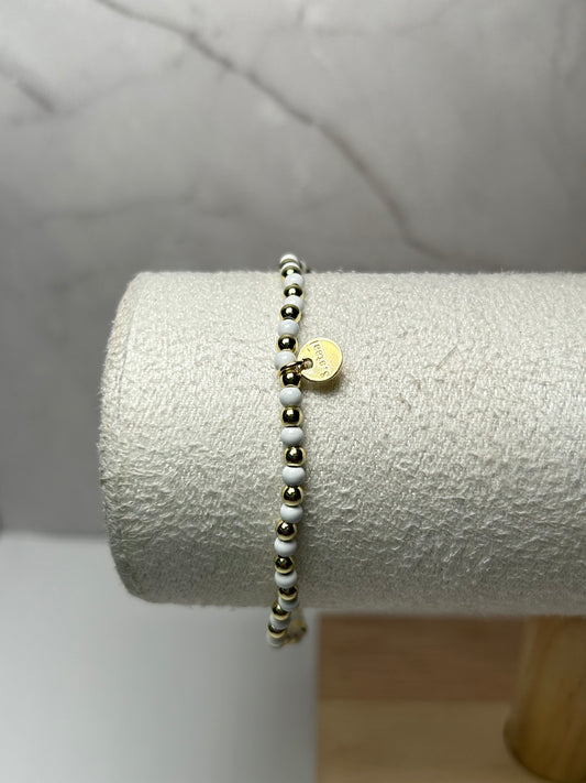 Pulsera bolitas white