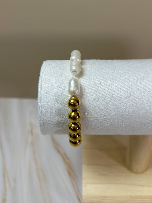 Pulsera Golden pearls