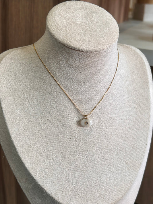 Collar gema mini blanco