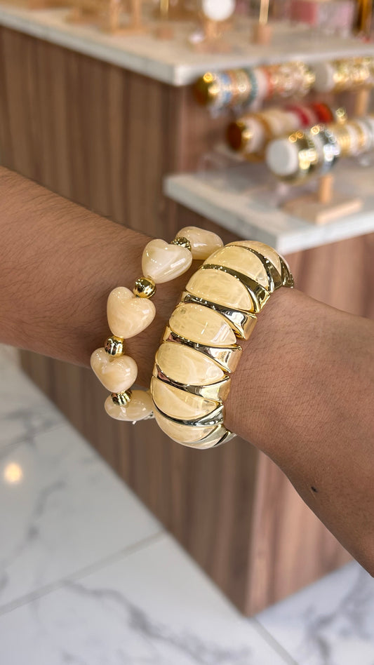 pulsera concha blanca