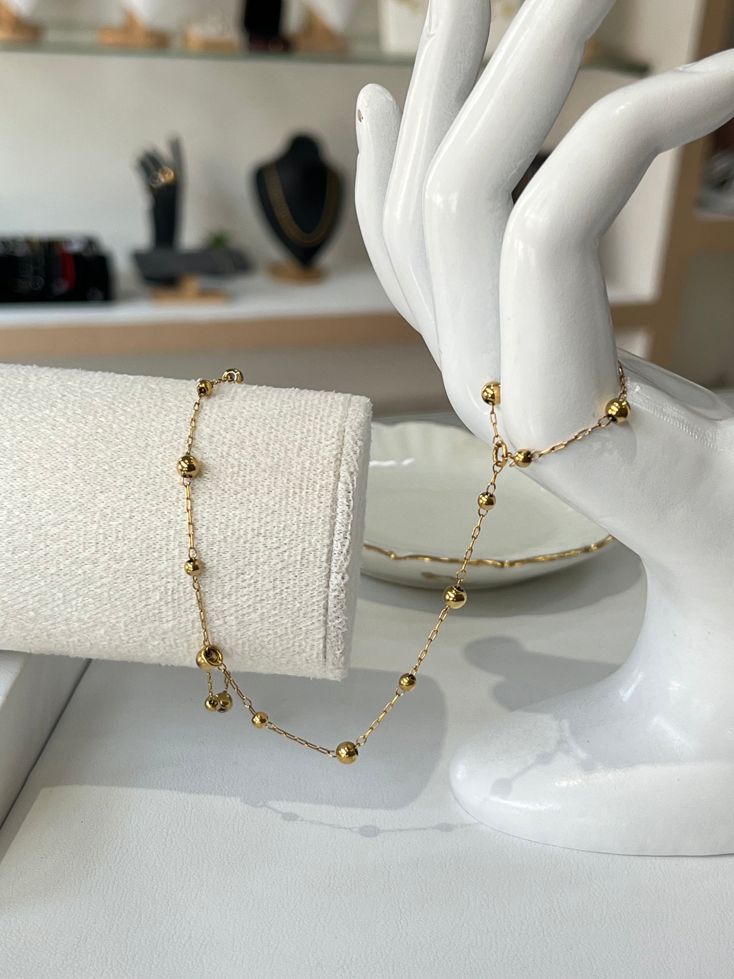 Pulsera & Anillo Dorado
