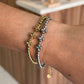 pulsera balines trebol plata